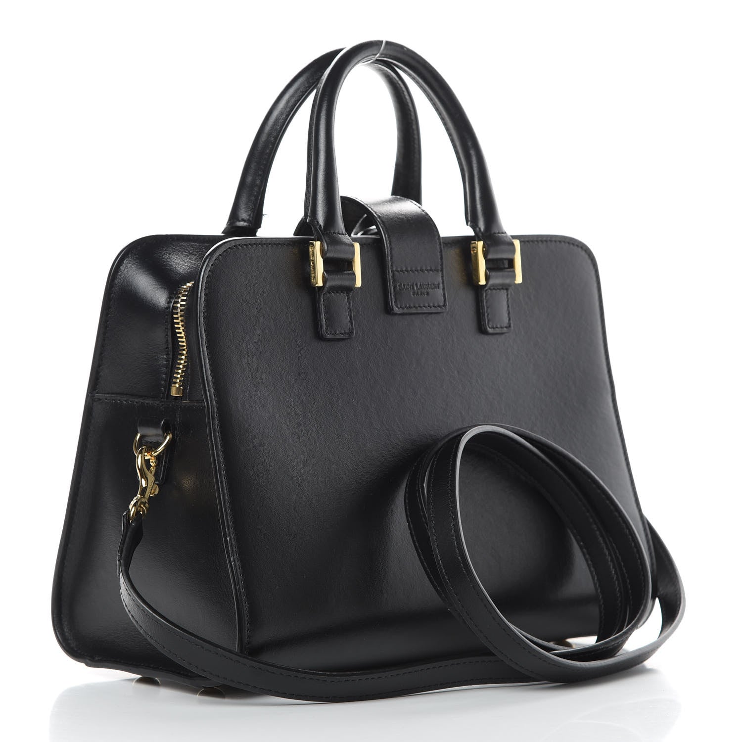 Saint Laurent Calfskin Monogram Baby Cabas Black 3 of 13