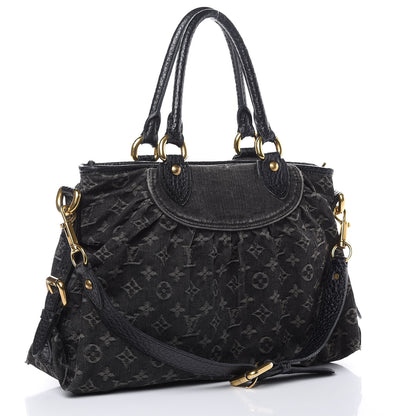 Louis Vuitton Denim Neo Cabby MM Black 3 of 17