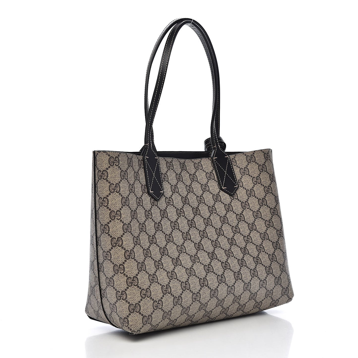 GG Supreme Monogram Small Reversible Tote Beige Black