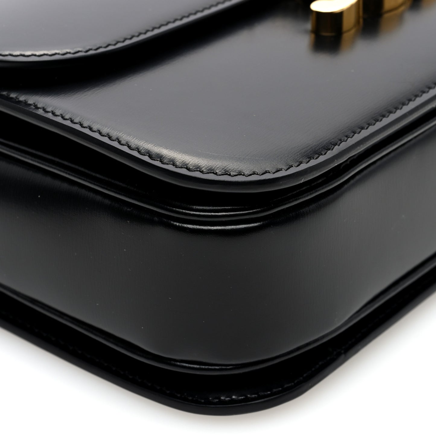 Shiny Calfskin Medium Triomphe Black