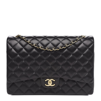 Chanel Lambskin Quilted Maxi Double Flap Black 1 of 16