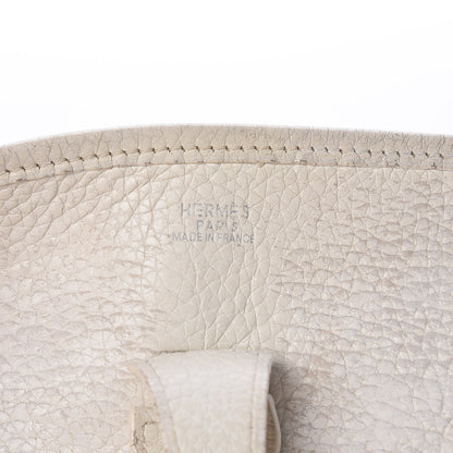 Hermes Taurillon Clemence Evelyne PM White 6 of 21