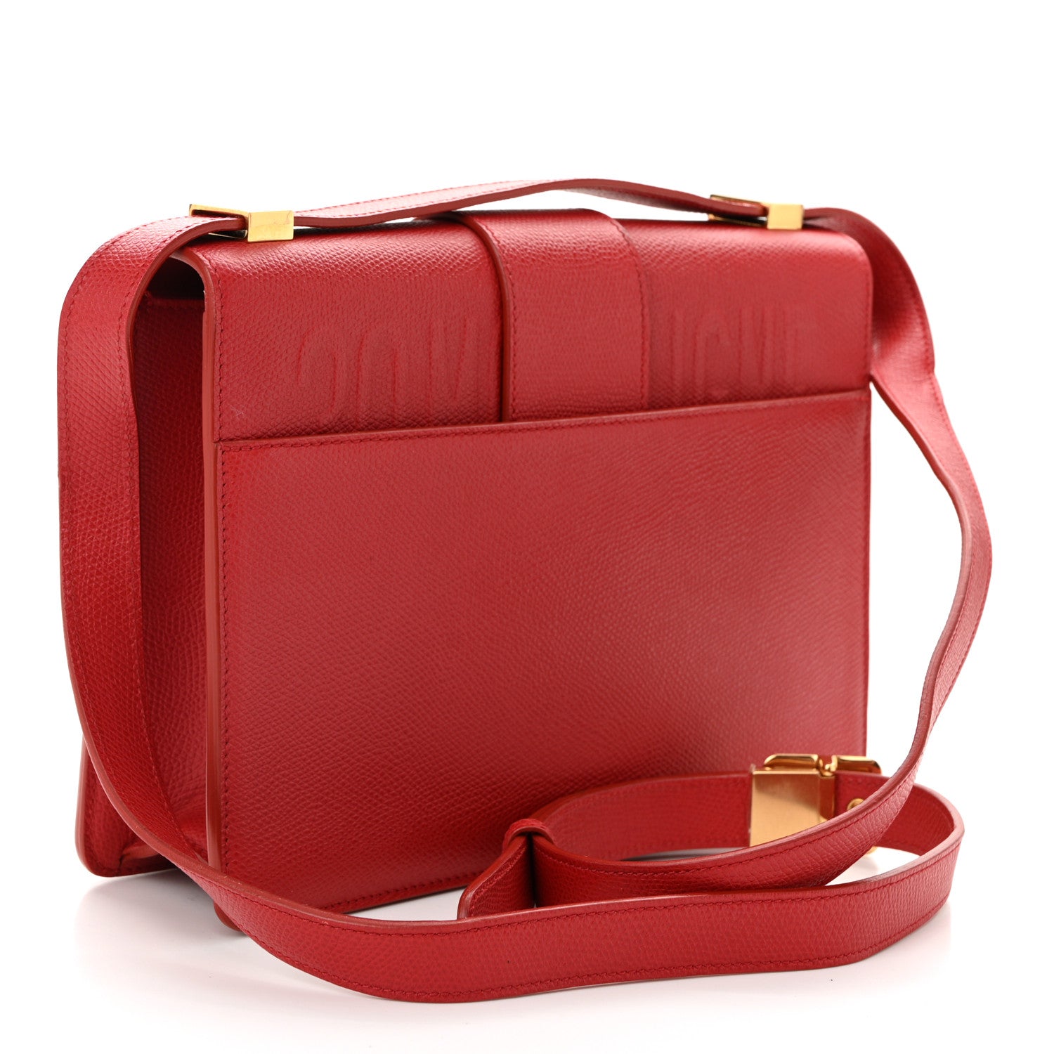Christian Dior Grained Calfskin 30 Montaigne Flap Bag Red 3 of 11