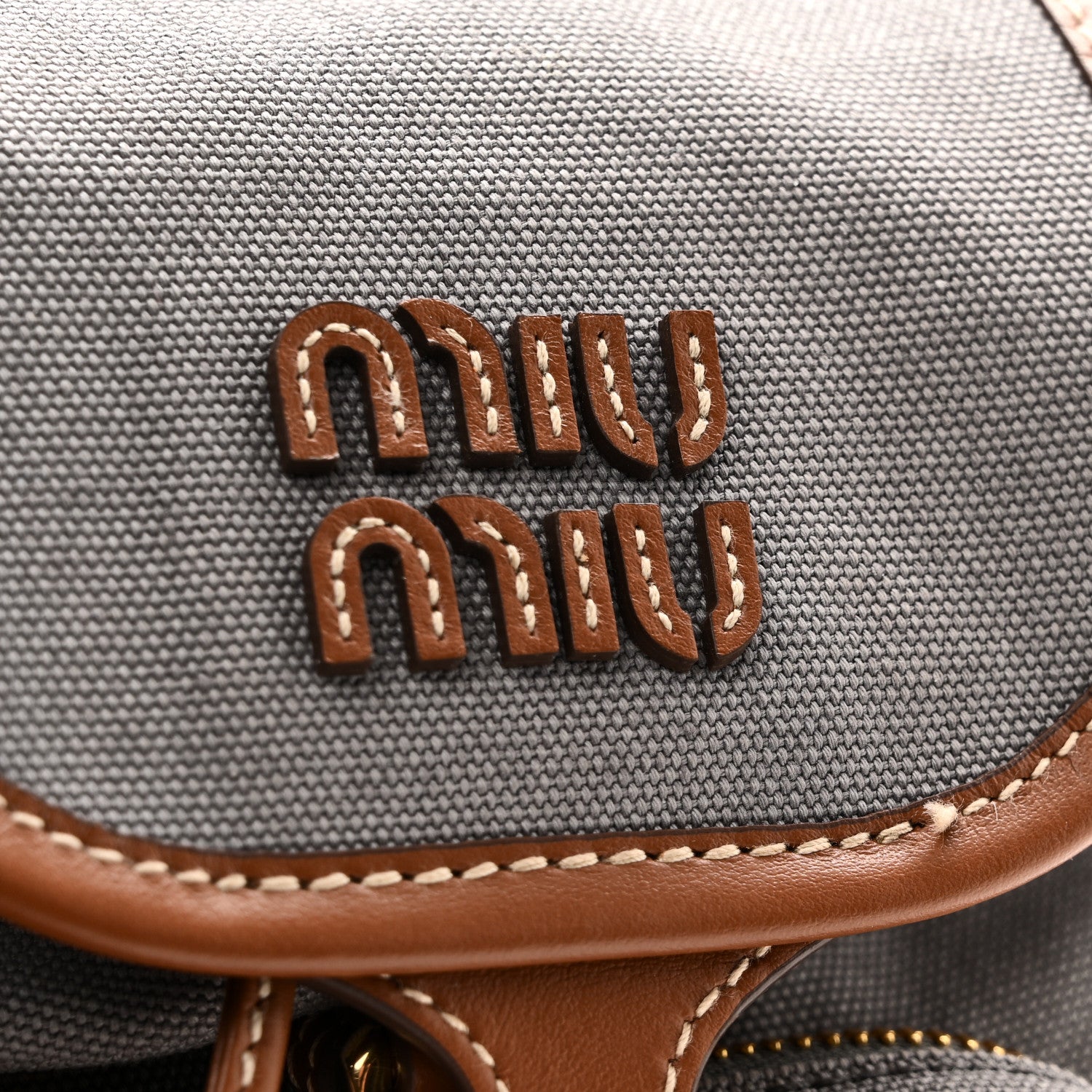 Miu Miu Canapa Soft Calfskin Mini Backpack Aluminum Brandy 10 of 10
