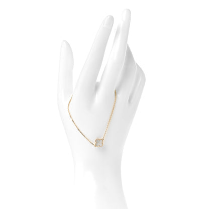 Van Cleef & Arpels 18K Yellow Gold Mother of Pearl Sweet Alhambra Bracelet 2 of 7