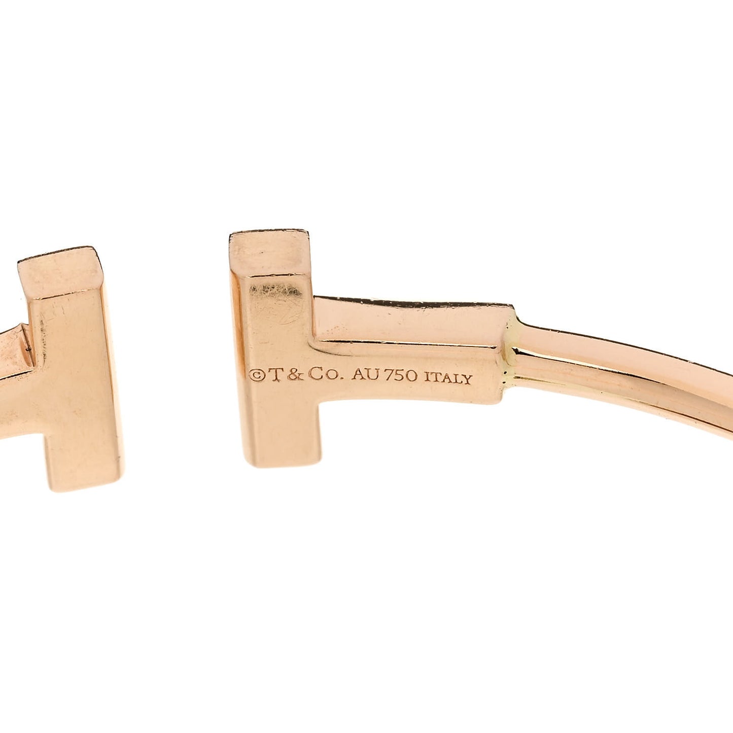 18K Rose Gold T Wire Bracelet