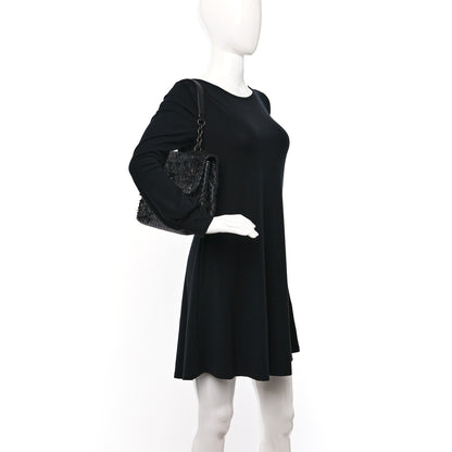 Bottega Veneta Nappa Intrecciato Fringe Flap Black 2 of 8