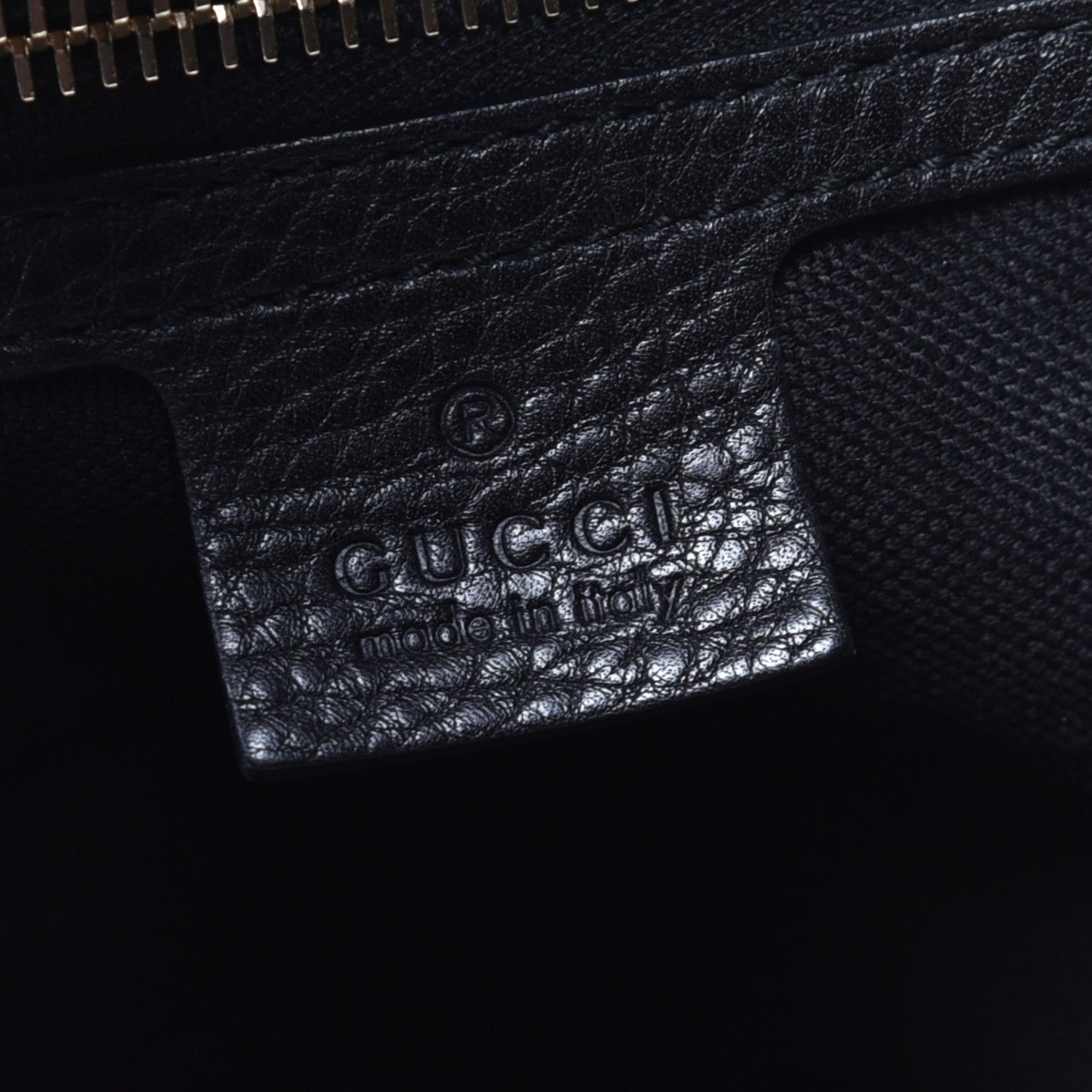 Gucci Calfskin Large Bamboo Shopper Tote Black 6 of 10