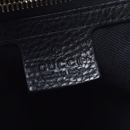 Gucci Calfskin Large Bamboo Shopper Tote Black 6 of 10