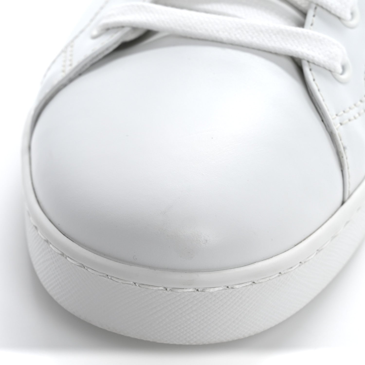 Prada Spazzolato Rois Triangle Logo Mens Low Top  Sneakers 9.5 White Black 14 of 14