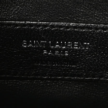 Saint Laurent Box Calfskin Monogram Medium Solferino Satchel Black 6 of 10