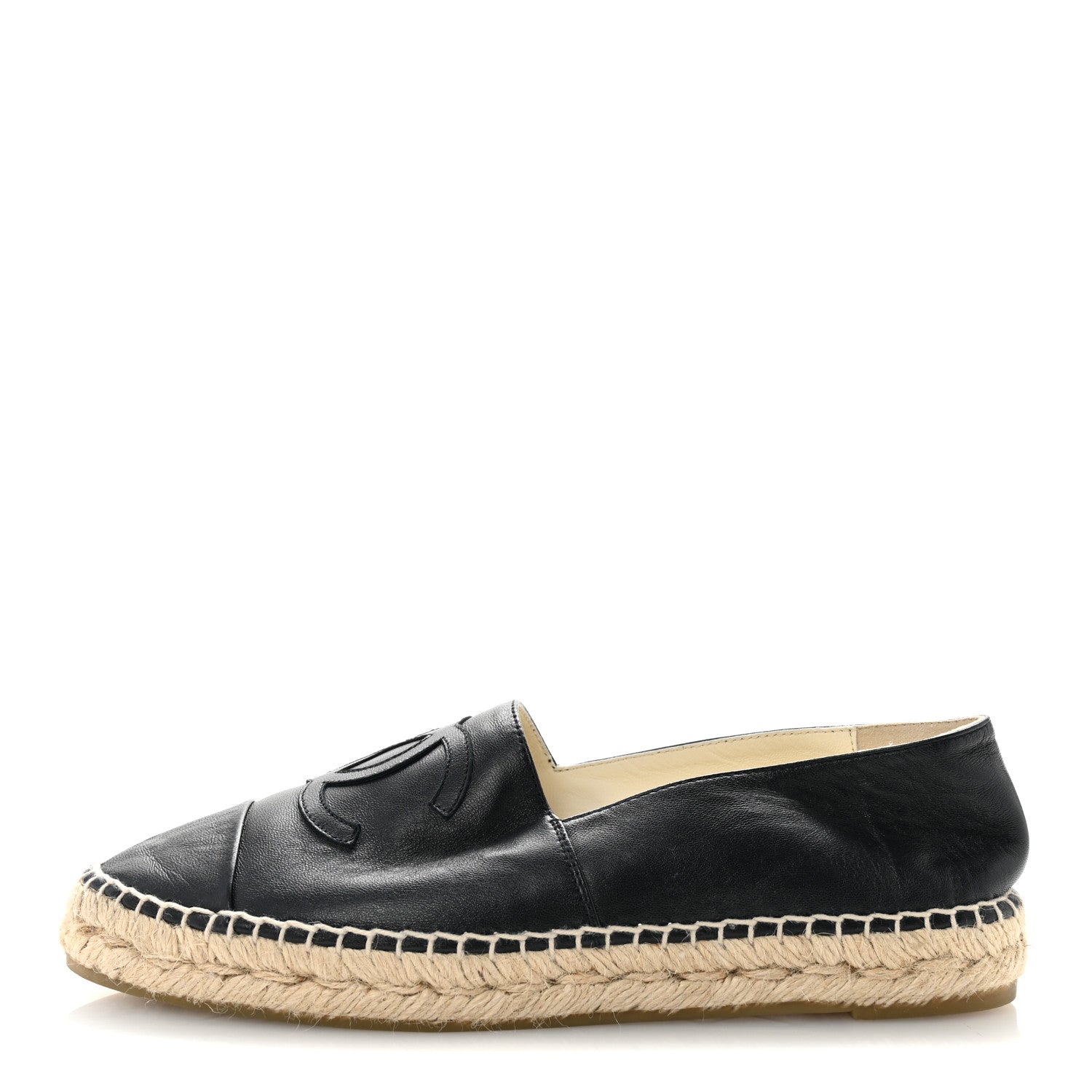 Chanel Lambskin CC Espadrilles 39 Black 1 of 10