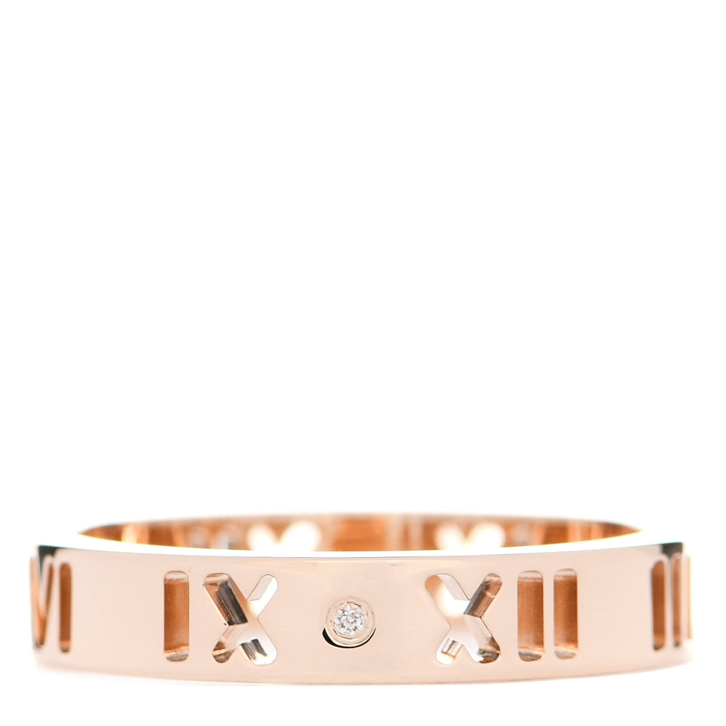 18K Rose Gold Diamond Atlas Pierced Ring 51 5.75