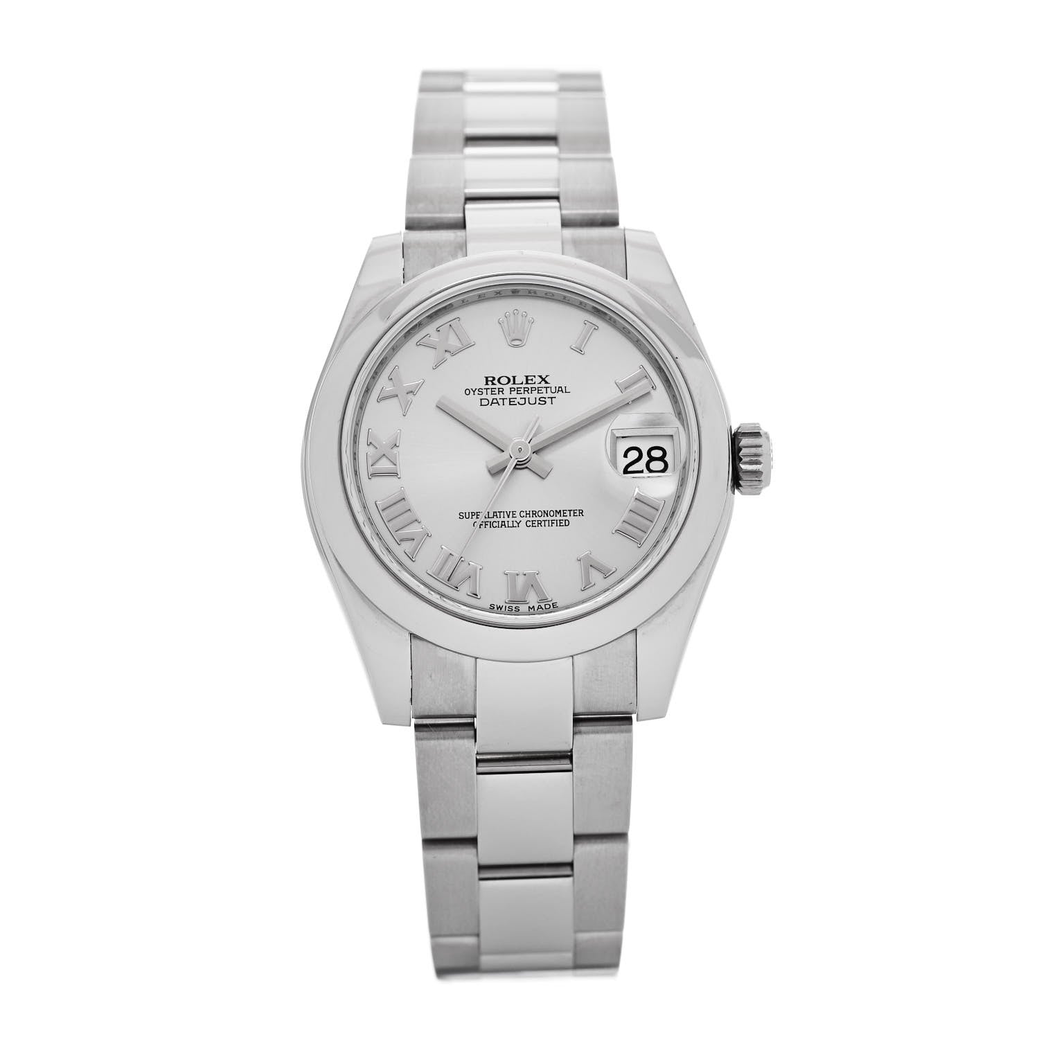 Rolex Stainless Steel 31mm Oyster Perpetual Datejust Watch Silver Roman 178240 1 of 5