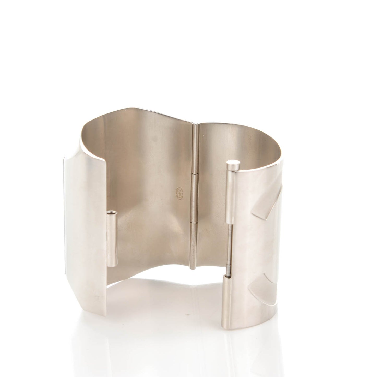 Metal Wide CC Mirror Cuff Silver