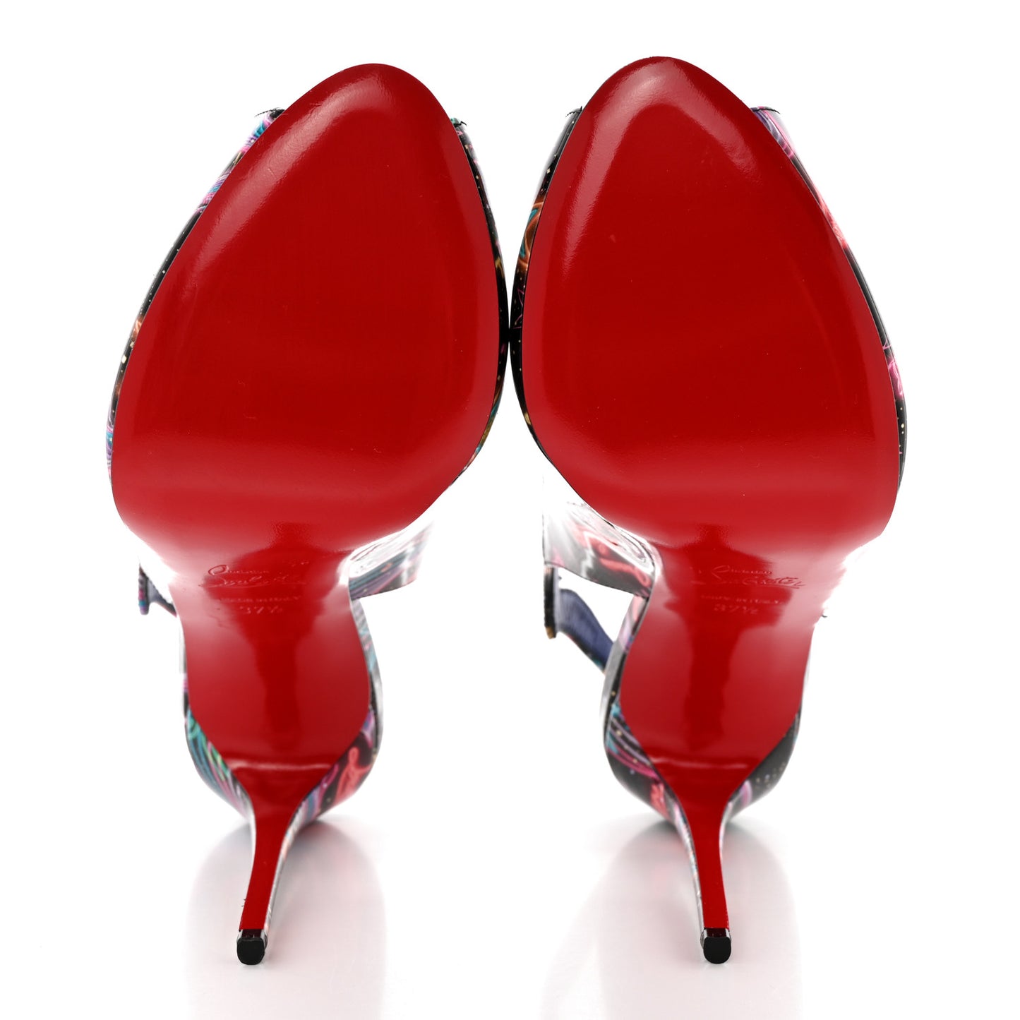 Patent Starlight Hot Chick Slingback Alta 120 Pumps 37.5 Multicolor