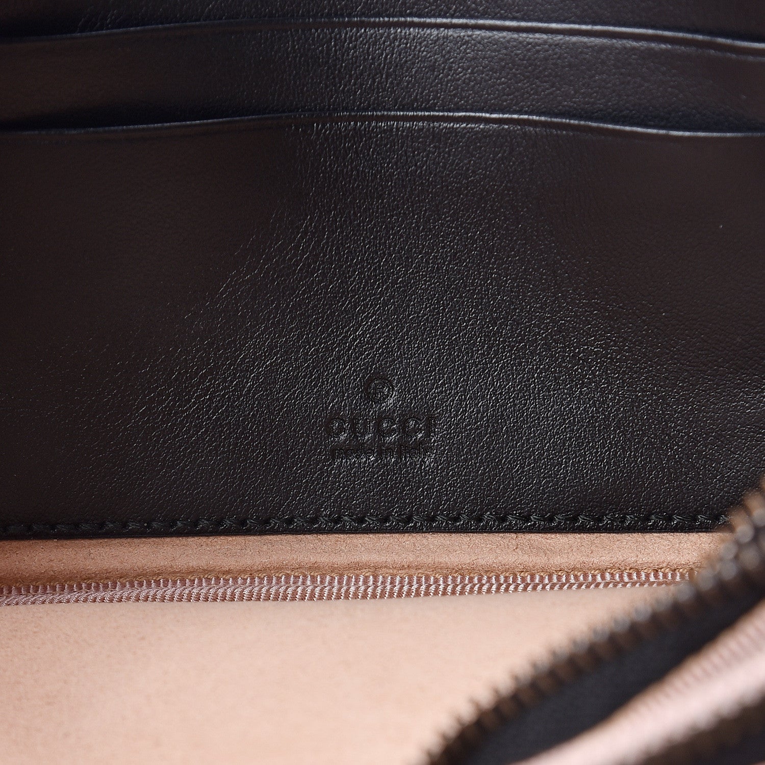 Gucci Calfskin Matelasse Mini GG Marmont Chain Crossbody Bag Black 5 of 8