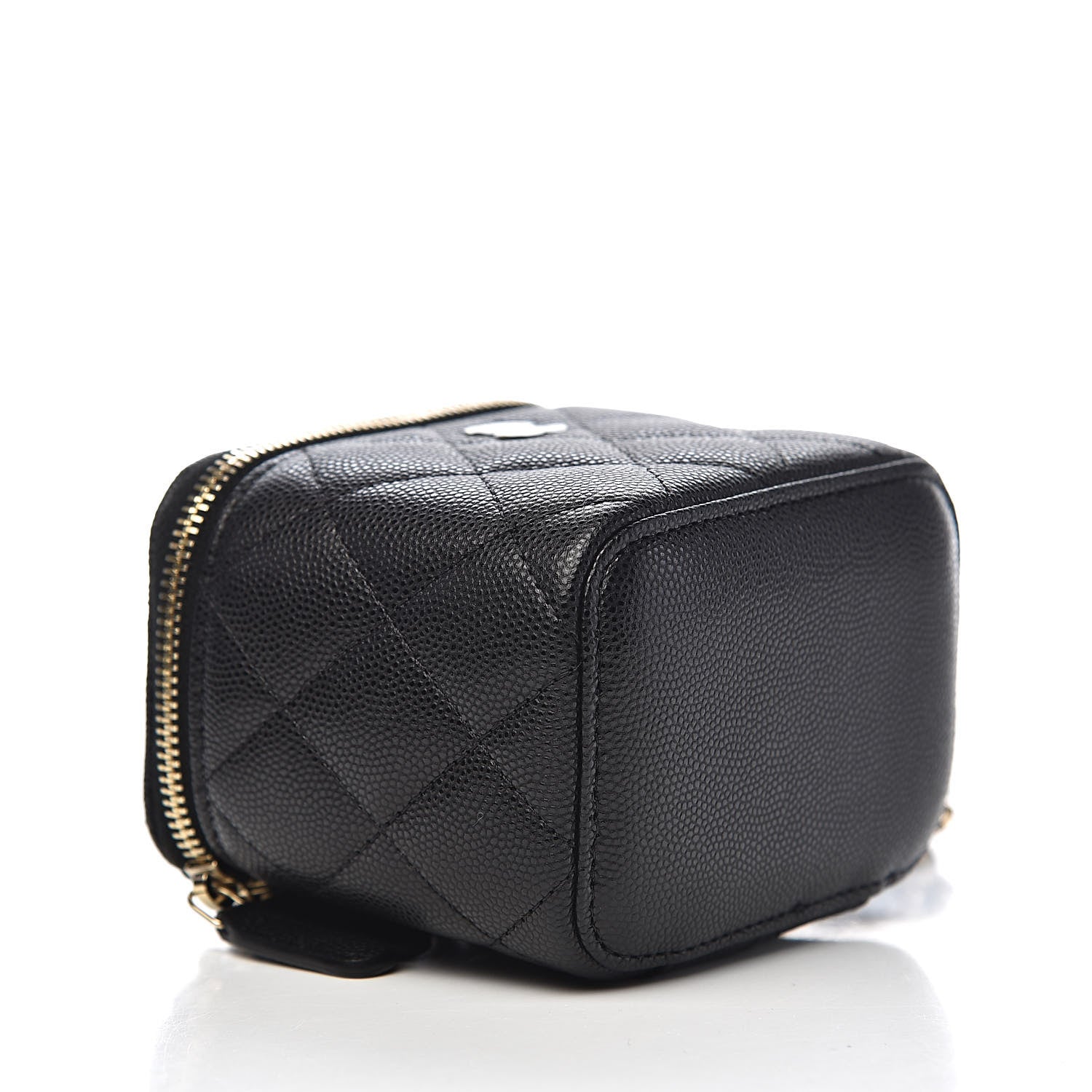 Chanel Caviar Quilted Mini Vanity Case With Chain Black 4 of 11