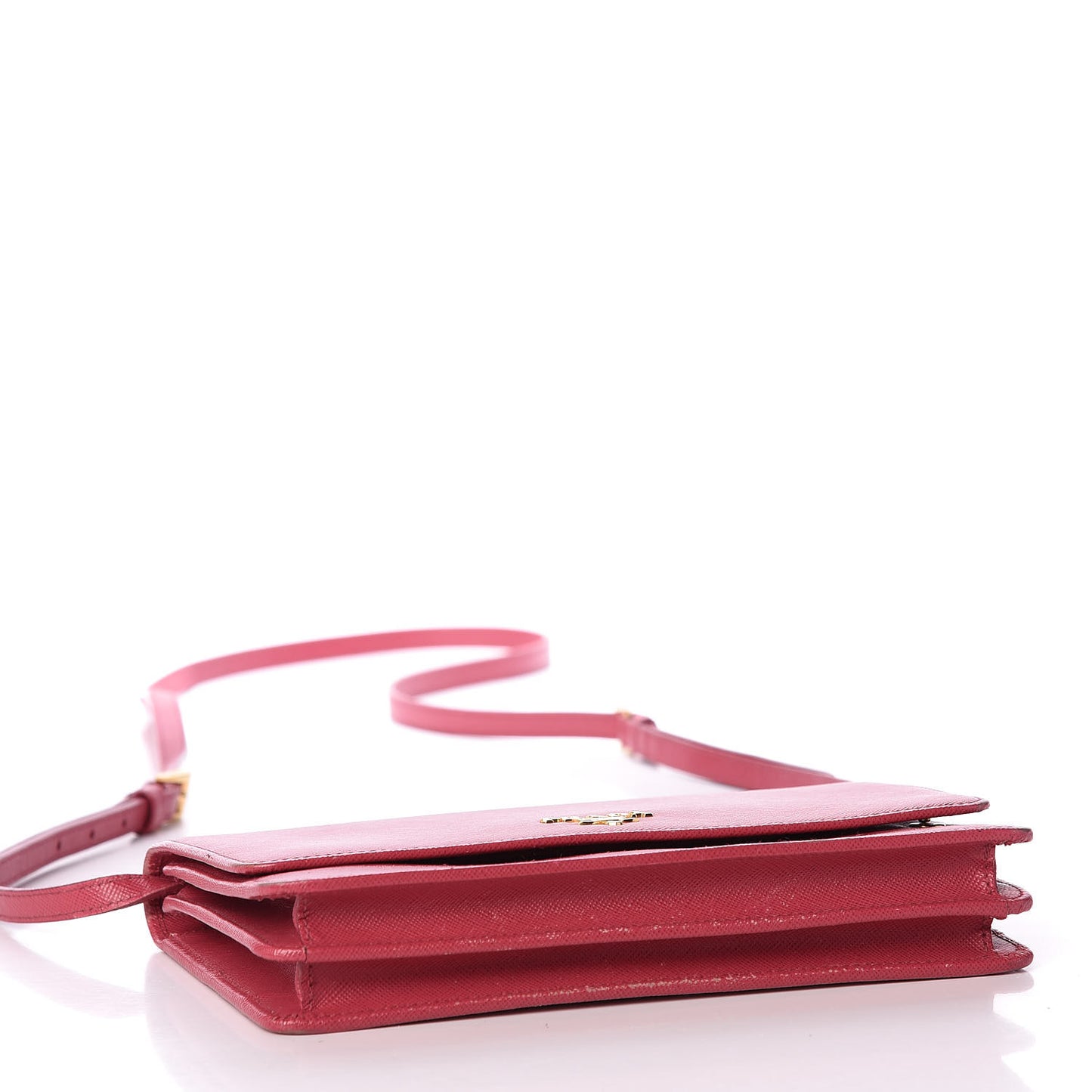 Saffiano Metal Flap Wallet with Strap Peonia