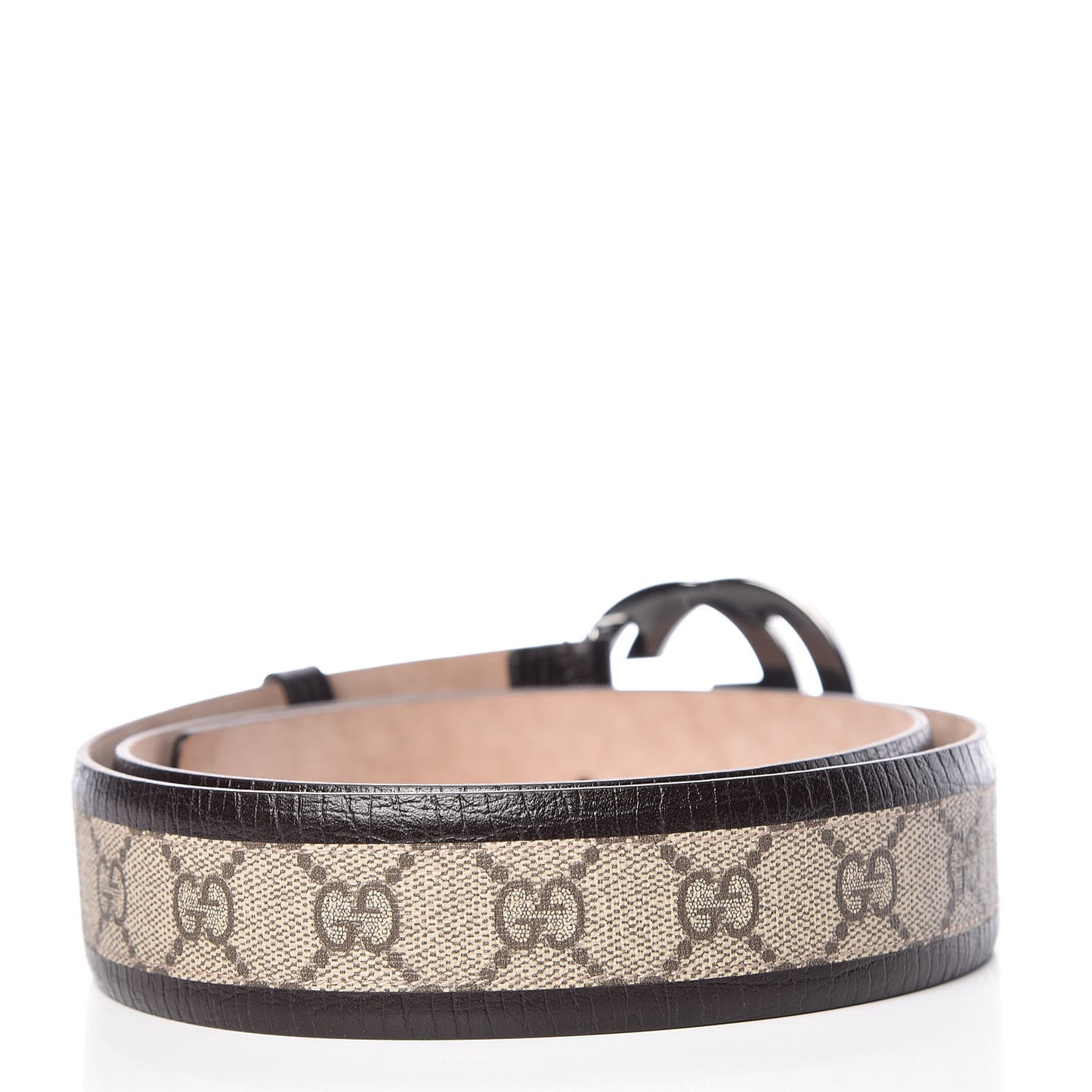 GG Supreme Monogram Niagara Lux Calfskin Interlocking G 40mm Belt 100 40 Beige Ebony Cocoa