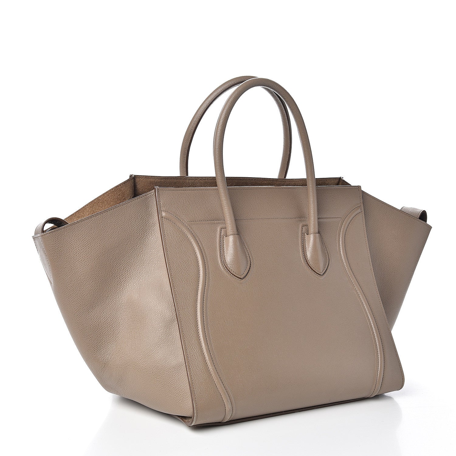Celine Grained Calfskin Medium Phantom Luggage Taupe 2 of 10