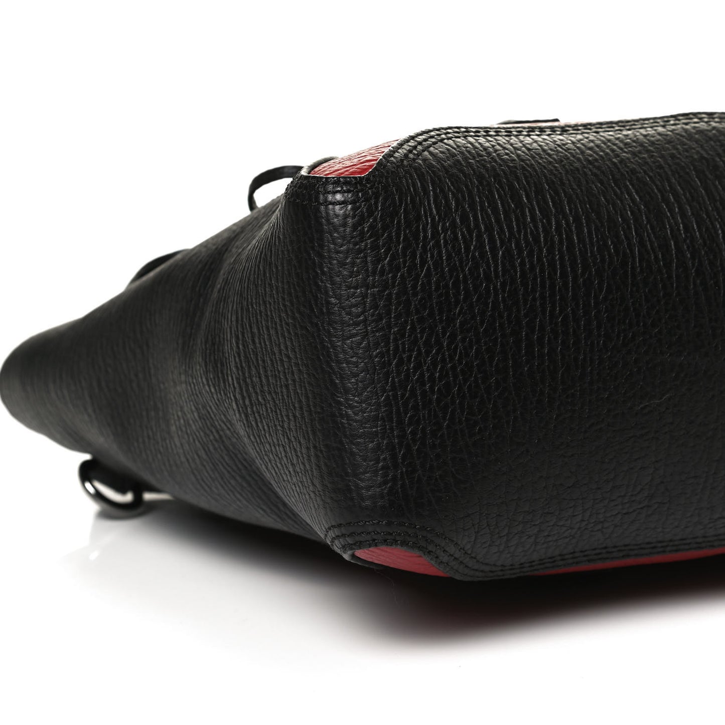 Textured Calfskin Medium Pashli Satchel Crimson Black