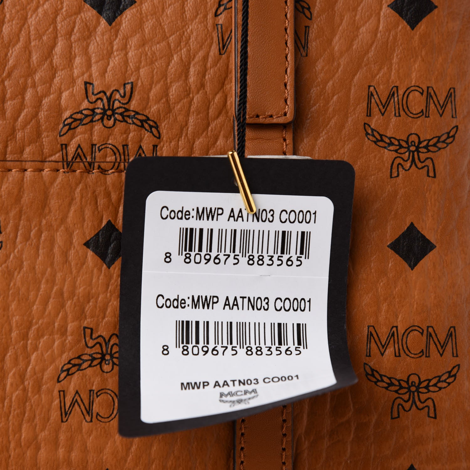 MCM Visetos Toni Shopper Tote Cognac 11 of 12