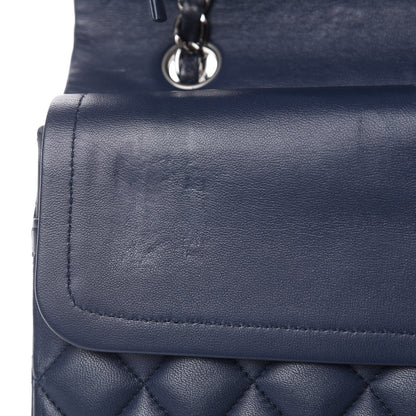 Chanel Lambskin Quilted Medium Double Flap Navy 14 of 16