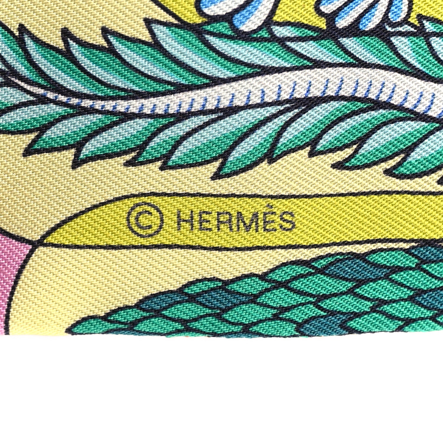 Hermes Silk Exposition Universelle Twilly Rose Vert Multicolor Rose Vert Multicolor 4 of 4