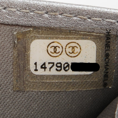 Chanel Lambskin Camellia Embossed Yen Wallet Black 8 of 8