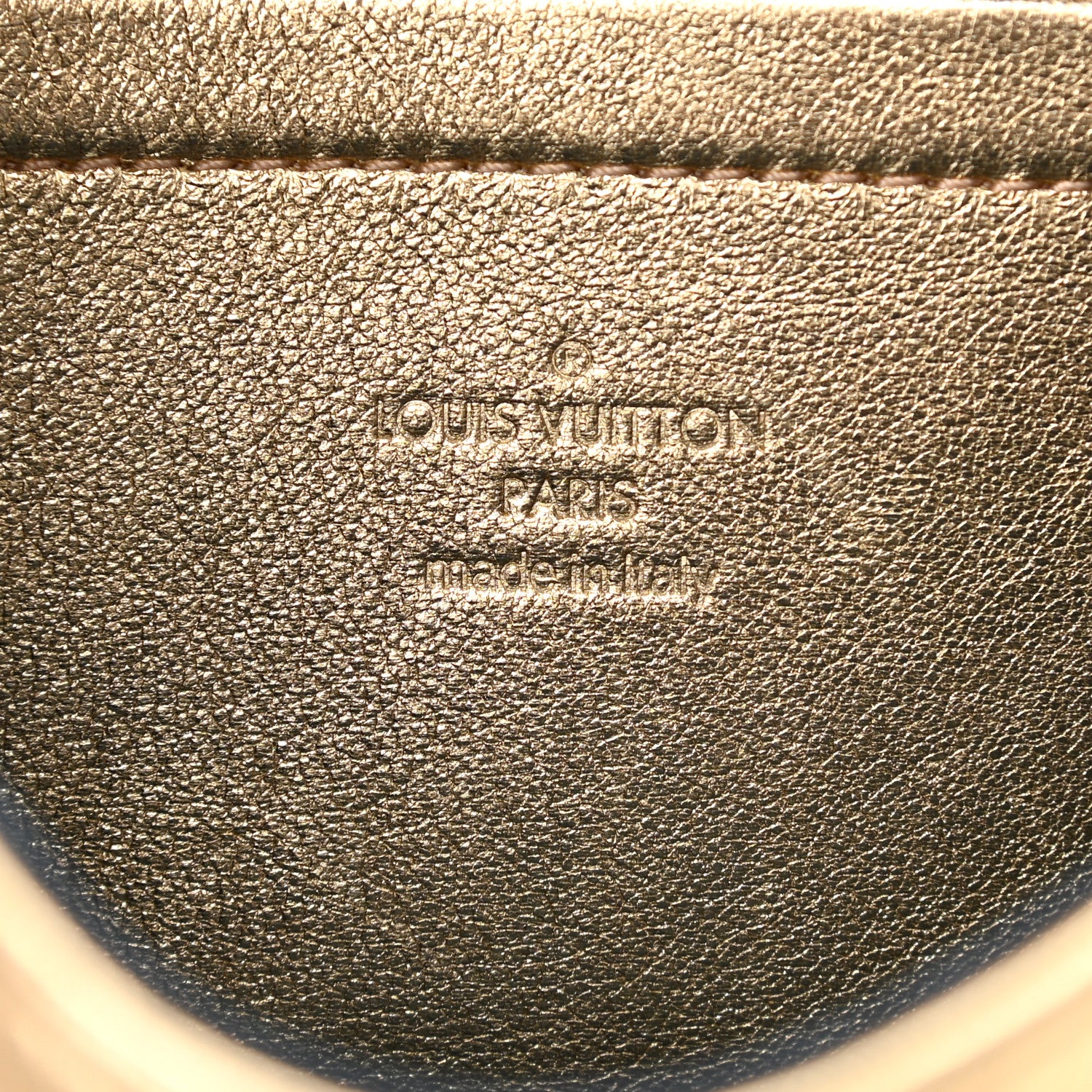 Louis Vuitton Metallic Lambskin Embossed Monogram Pochette Coussin Gold 6 of 9