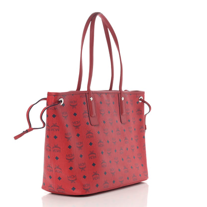 MCM Visetos Medium Liz Reversible Shopper Tote Ruby Red 5 of 15