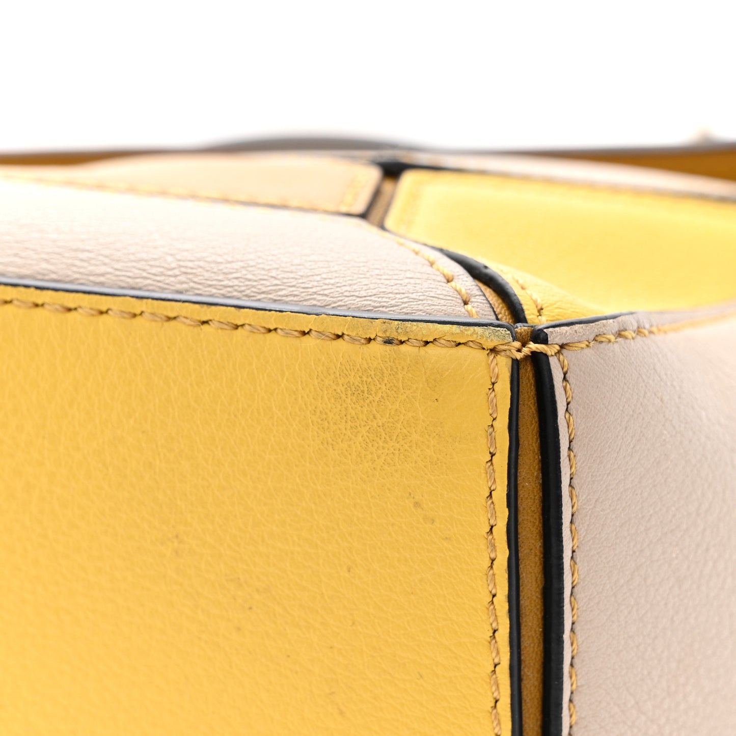Calfskin Small Puzzle Bag Ocre Yellow