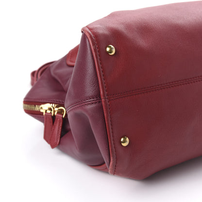 Fendi Vitello Capra Alabama Colorblock Large Chameleon Tote Ciliegia Bordeaux Ruby 6 of 12