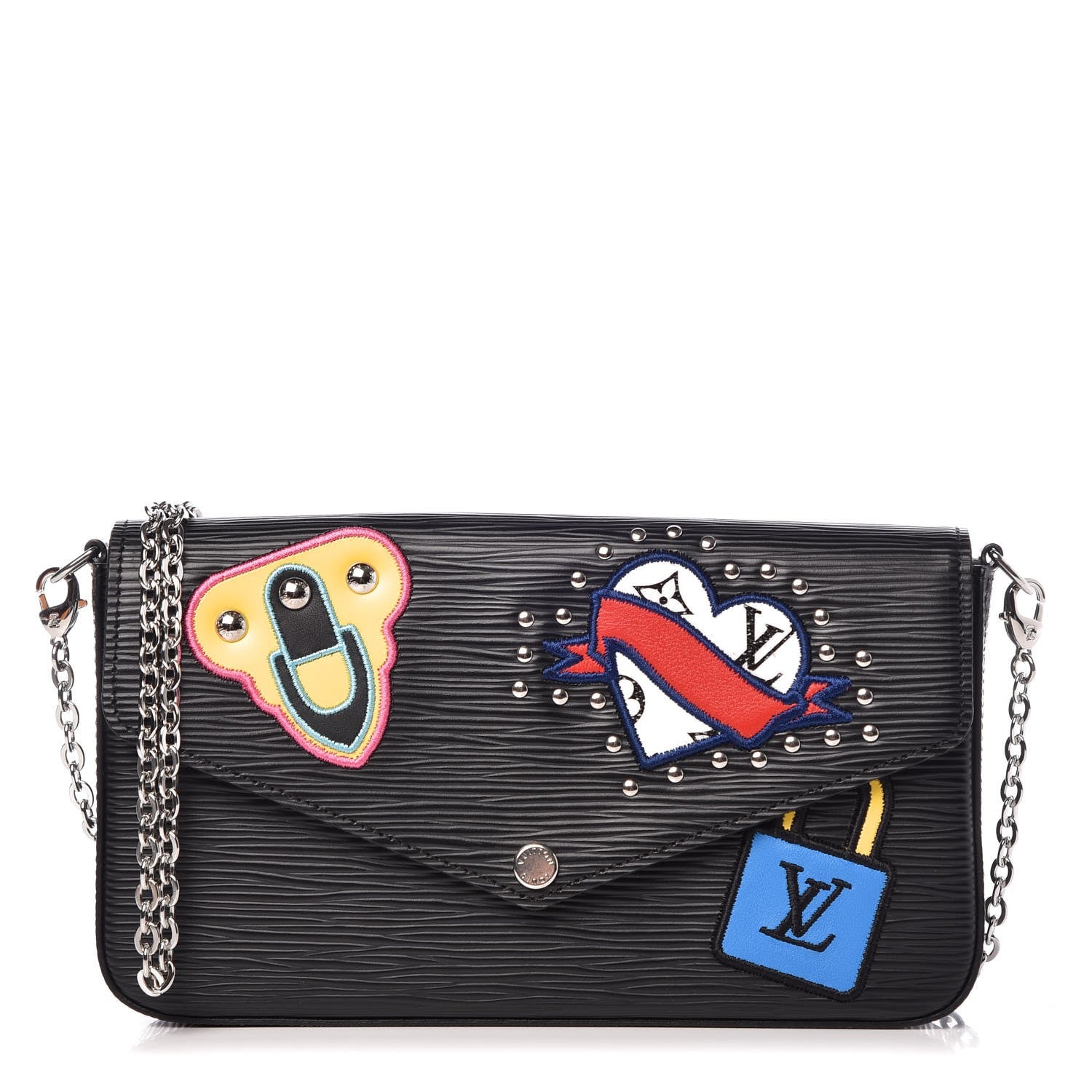 Louis Vuitton Epi LV Stories Pochette Felicie Black 1 of 11