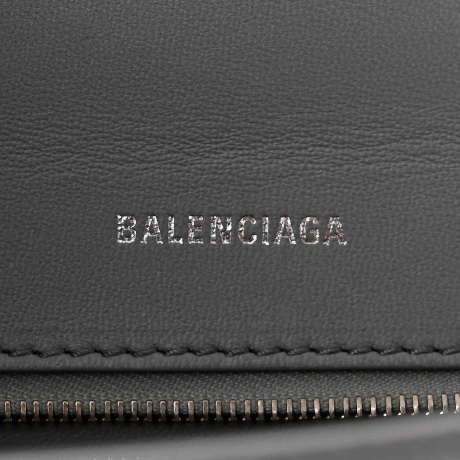 Balenciaga Shiny Calfskin Crocodile Embossed Small Hourglass Top Handle Bag Balenciaga Grey 6 of 9