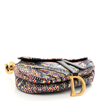 Christian Dior Canvas Embroidered Butterfly Saddle Bag Multicolor 4 of 9