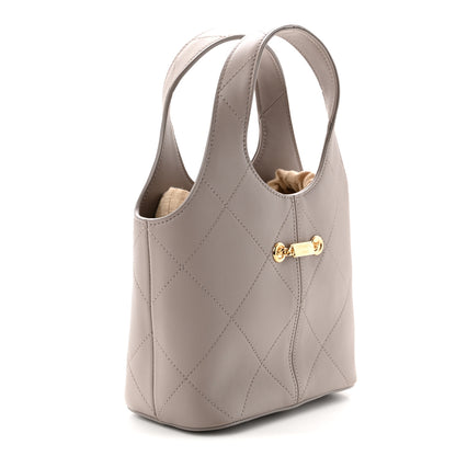 Chanel Calfskin Quilted Small Shopping Bag Grey 3 of 11