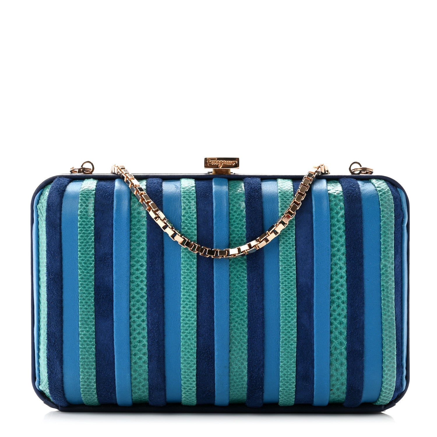 Salvatore Ferragamo Snakeskin Clutch Multicolor 1 of 6