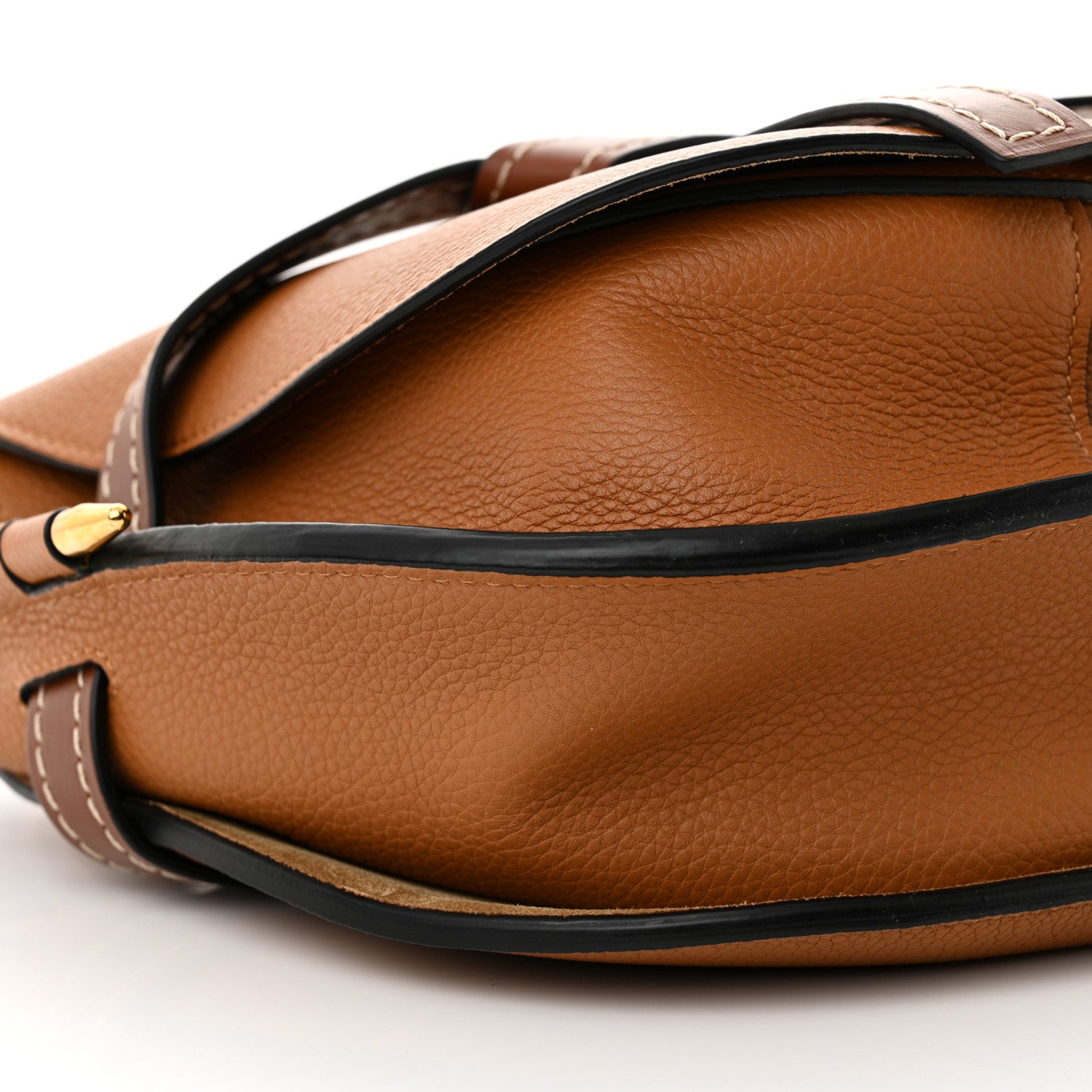 Loewe Grained Calfskin Small Gate Crossbody Bag Caramel Pecan 9 of 10