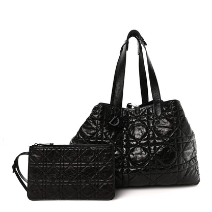 Christian Dior Crinkled Calfskin Macrocannage Large Toujours Black 2 of 10
