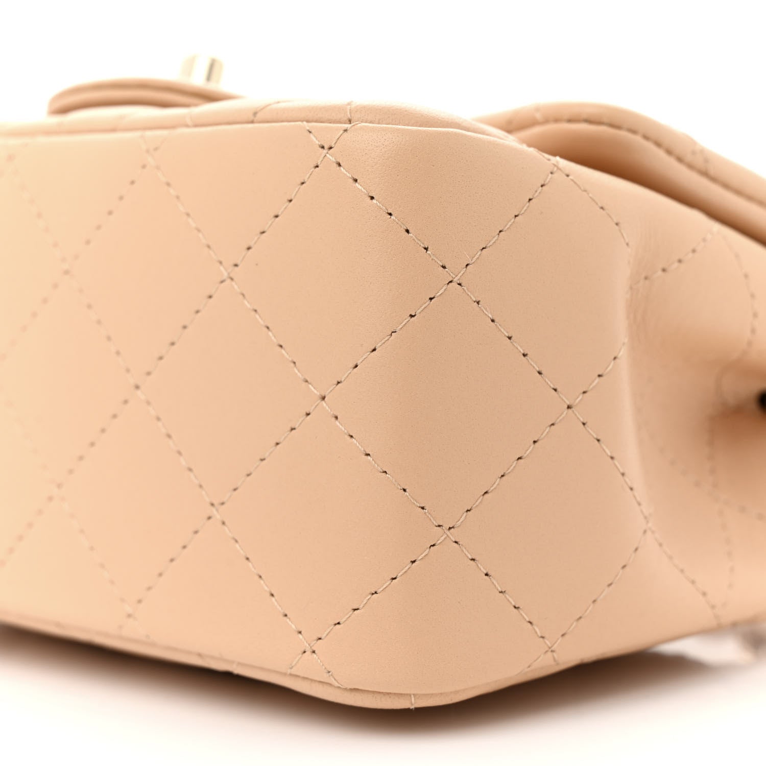 Chanel Lambskin Quilted Mini Square Flap Beige 10 of 11