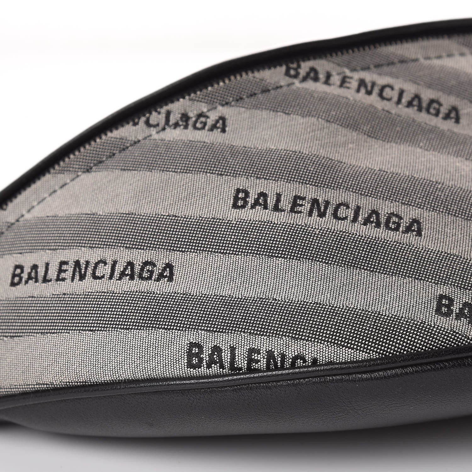 Balenciaga Canvas Jacquard Diagonal Allover Logo XS Souvenir Belt Bag Gris 10 of 11