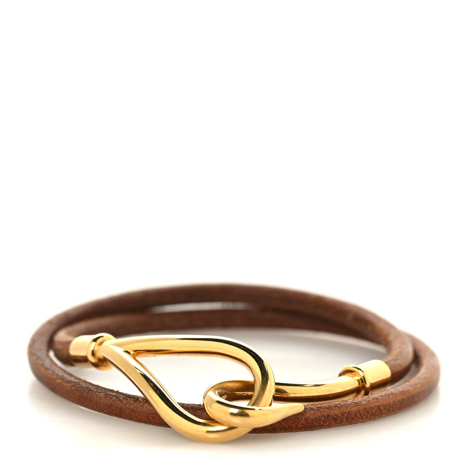 Hermes Natural Bridle Jumbo Hook Bracelet Bouton 1 of 4