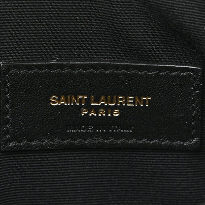 Saint Laurent Smooth Shiny Calfskin Monogram Uptown Pouch Black 5 of 9
