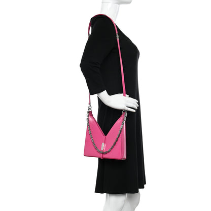 Givenchy Box Calfskin Mini Cut Out Shoulder Bag Neon Pink 2 of 18