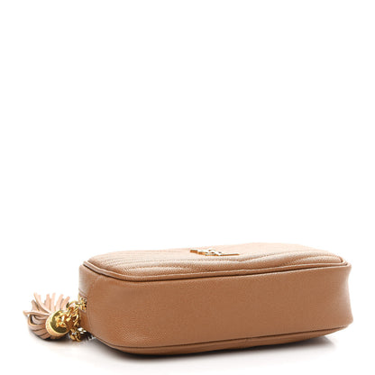Saint Laurent Grain De Poudre Matelasse Monogram Mini Lou Camera Bag Dune 4 of 9