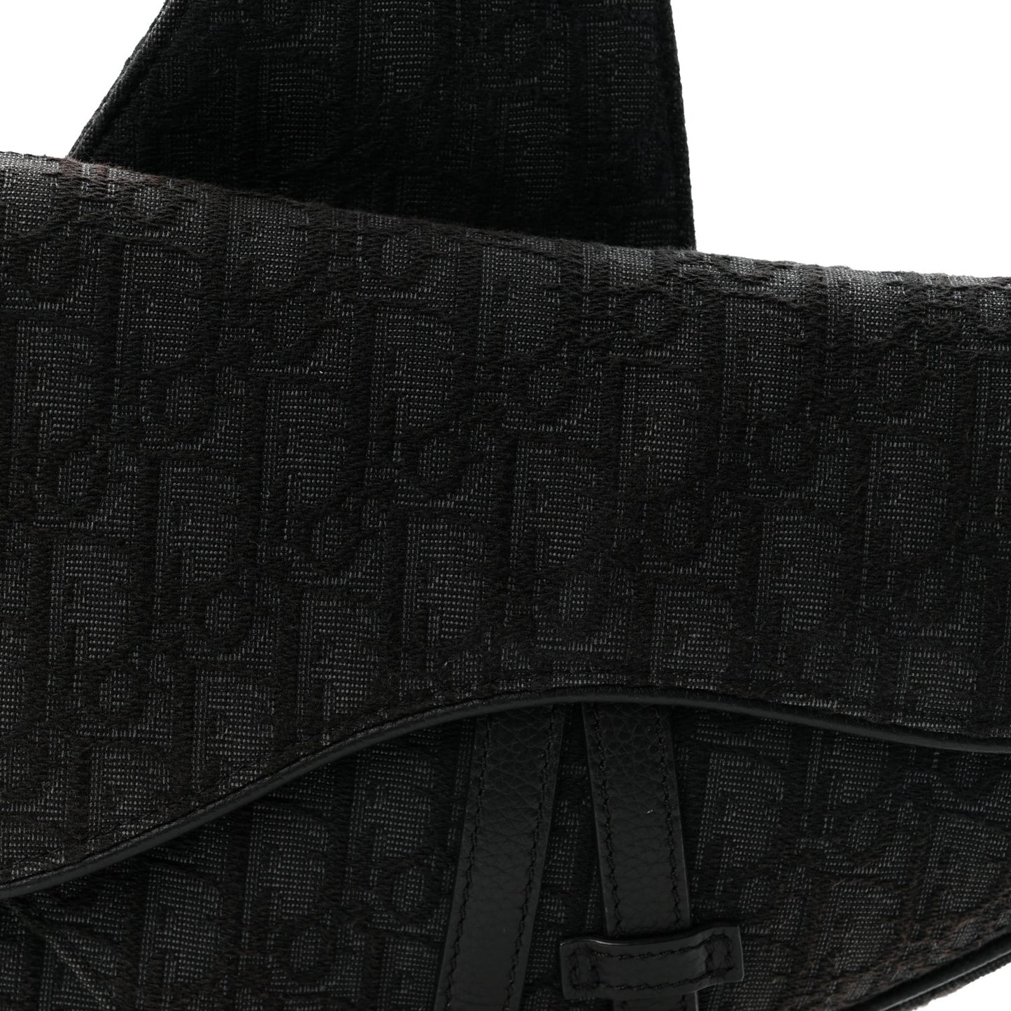 Oblique Mens Saddle Bag Black Blue
