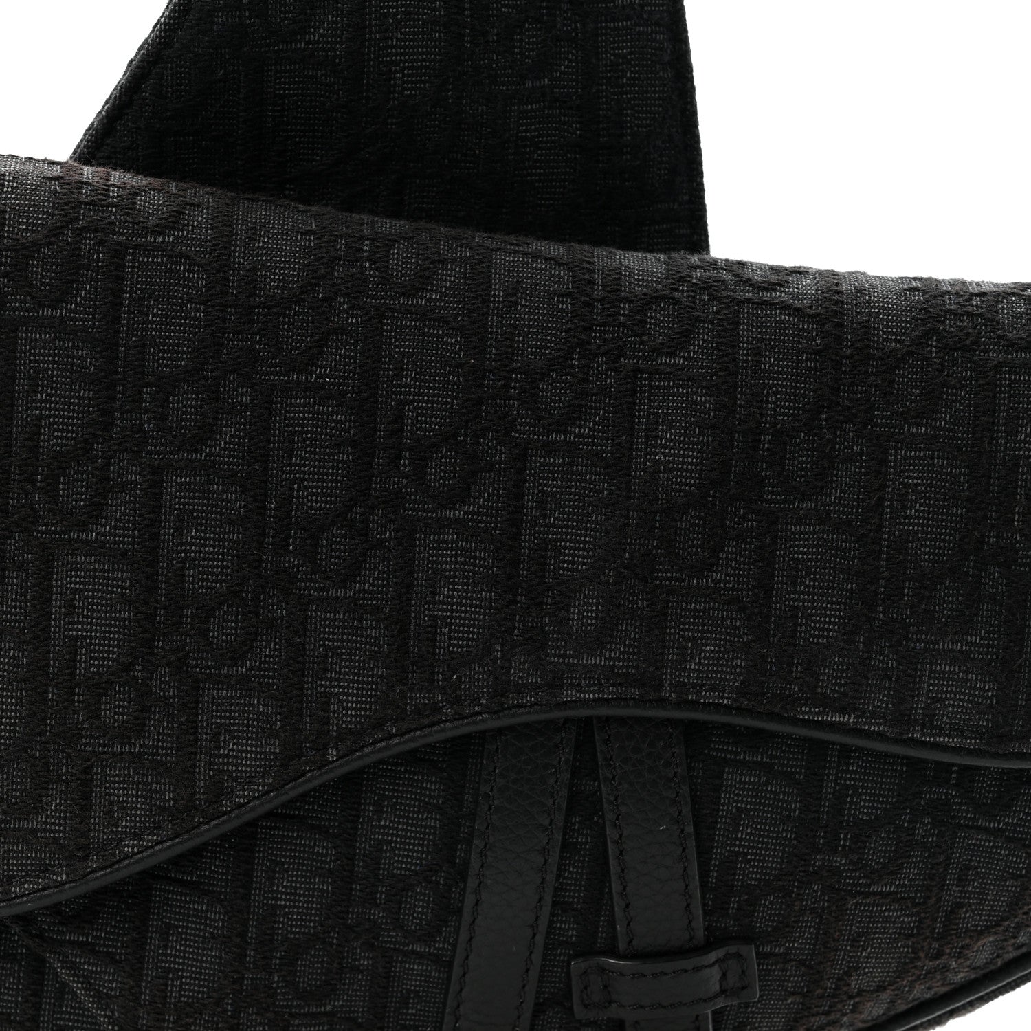 Christian Dior Oblique Mens Saddle Bag Black Blue 8 of 11