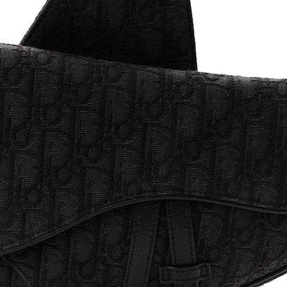 Christian Dior Oblique Mens Saddle Bag Black Blue 8 of 11